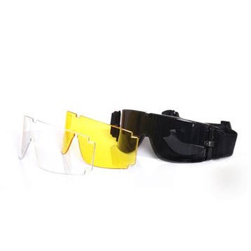 bril / goggles voor airsoft met 3 kleuren glas, Verzamelen