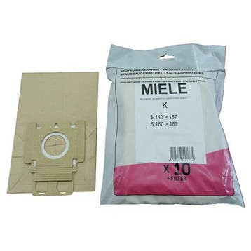 Miele papieren stofzuigerzakken 10 zakken, 123schoon, Verzenden, Nieuw