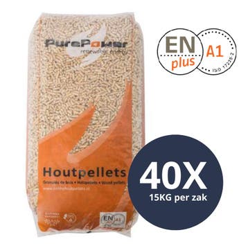 PURE POWER - Houtpellets - ENplus A1 - Per losse zak - 40, Ophalen of Verzenden