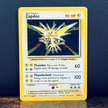 Pokémon Card - Zapdos Holo 16 - Pokémon - WOTC, Nieuw