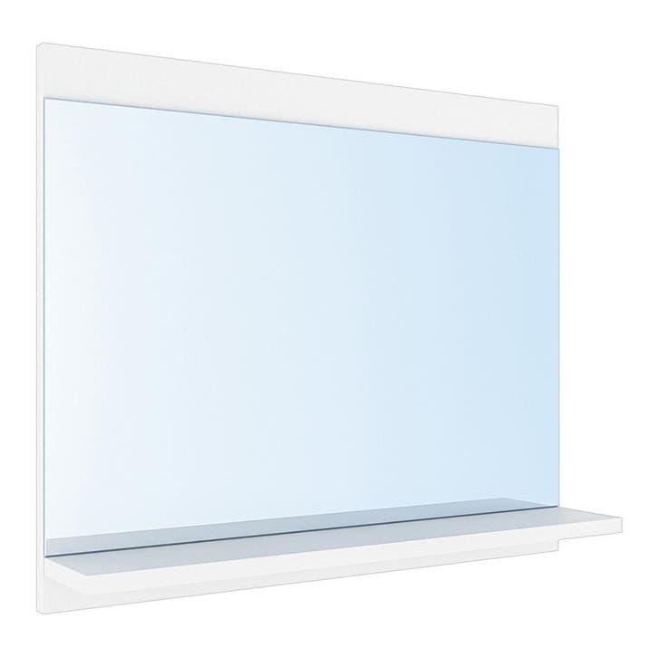 Badkamerspiegel Krildihana met plank 50x60x12 cm wit [en.cas, Huis en Inrichting, Woonaccessoires | Spiegels, Verzenden