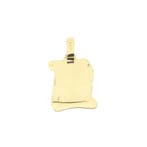Gouden hanger van het gezicht van Jezus op perkament, Ophalen of Verzenden, Gebruikt, Goud, Overige merken