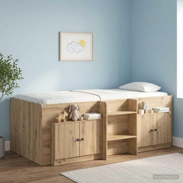 vidaXL Opbergkast voor Loftbed 2 st Artisanaal eiken 66 x 35, Minder dan 45 cm, Verzenden, Nieuw, Minder dan 55 cm