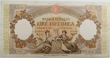Italië. - 10 000 Lire - 1960 - Pick89c (Zonder, Postzegels en Munten