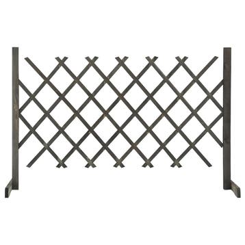 vidaXL Tuinlatwerk 120x90 cm massief vurenhout grijs, Tuin en Terras, Verzenden, Nieuw, Hout, Minder dan 1 meter