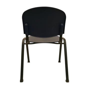 Stapelbare stoel, 50x55x78 cm, blauw/zwart, set van 7,, Ophalen of Verzenden, Gebruikt, Overige typen