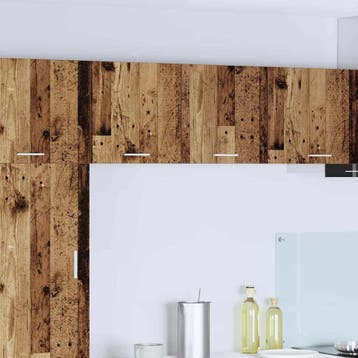 vidaXL Hangkast 2 st Oude Hout en Wit Bewerkt hout, Verzenden, Nieuw, Bruin