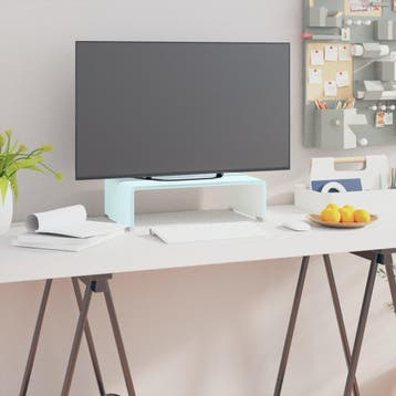 vidaXL Tv-meubel/monitorverhoger 40x25x11 cm glas groen, Minder dan 50 cm, Verzenden, Nieuw, Glas