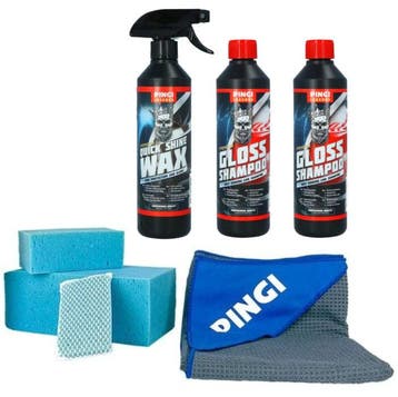 Pingi Car Care Schoonmaakset Glans 7-delig, Verzenden