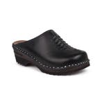 Troentorp PU Hout Zwart – Lederen Klomp met Gevlochten Kap, Ophalen of Verzenden, Nieuw