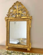 Antieke bruidspiegel 84x50cm, Antiek en Kunst, Ophalen of Verzenden