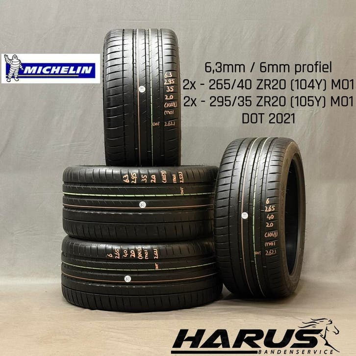 265/40/20 295/35/20 Michelin zomerbanden 6,3/6mm profiel 4X, Auto-onderdelen, Banden en Velgen, 20 inch, Erkend duurzaam, Zomerbanden