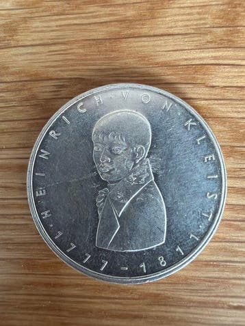 Duitsland. 5 Deutsche Mark 1977 Heinrich von Kleist - 11,2g