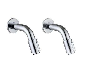 Veiling - 2x Alterna fonteinkraan wand 11cm Piccolo chroom, Nieuw