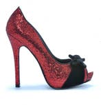 Bettie Page, Tempest Red Glitter Peeptoe  in maat 37., Verzenden, Nieuw