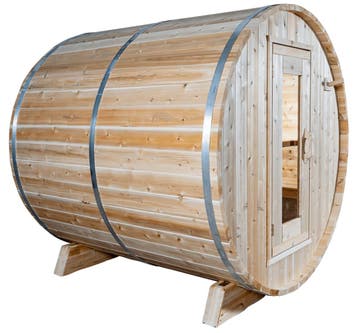 Dundalk White Cedar barrel sauna Ø200 x 200 cm, Sport en Fitness, Sauna, Ophalen of Verzenden, Nieuw