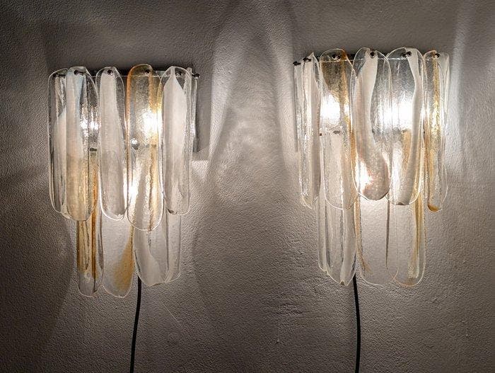 Murano - Plafondlamp (2) - Glas - Murano, Antiek en Kunst, Antiek | Lampen