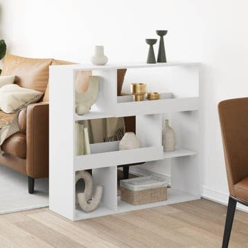 vidaXL Kamerscherm 100x33x94,5 cm bewerkt hout wit, Minder dan 50 cm, Verzenden, Nieuw, Minder dan 100 cm