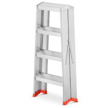 Aluminium Huishoudtrap 2x4 Treden | Nieuw | Scherpe Prijs, Nieuw, Ophalen of Verzenden, Ladder, Opvouwbaar of Inschuifbaar