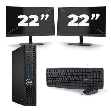Dell Optiplex 3050  -   i5-7e  - 8GB  - 256GB  + 2x 22 inch, Computers en Software, 7e Generatie, Qwerty, Verzenden, 8 GB