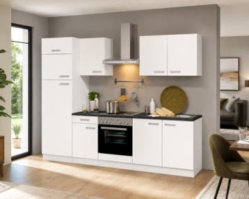Design Keuken Inclusief Apparatuur, Carlos, wit, Nieuw