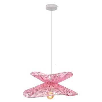 Papieren hanglamp roze, Rosalie, Ophalen of Verzenden, Nieuw, Metaal, Japandi
