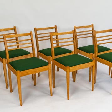 Eetkamerstoelen | Set Van  | Teak |  6357, Ophalen of Verzenden, Zo goed als nieuw, Mid-Century