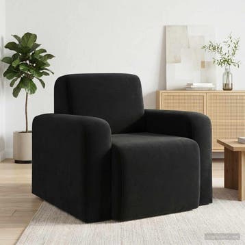 vidaXL Fauteuil Zwart fluweel, Verzenden, Nieuw