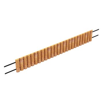 [en.casa] Palissade Rotta borderrand grenen 150 cm houtkleur, Verzenden, Nieuw