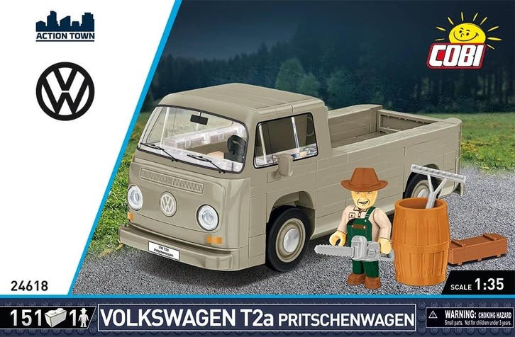 COBI 24618 VW T2A Pickup Bus (Voertuigen, Modelbouwsets), Kinderen en Baby's, Speelgoed | Bouwstenen, Nieuw, Verzenden