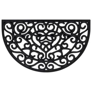 vidaXL Deurmat halfrond 45x75 cm rubber, Tuin en Terras, Verzenden, Nieuw