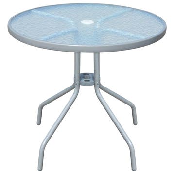 vidaXL Bistrotafel 80x71 cm staal grijs, Verzenden, Nieuw, Metaal