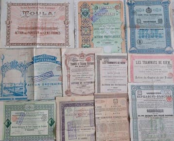 Rusland. 11 x Russian Bonds & Shares - 1888 - 1924 (Zonder