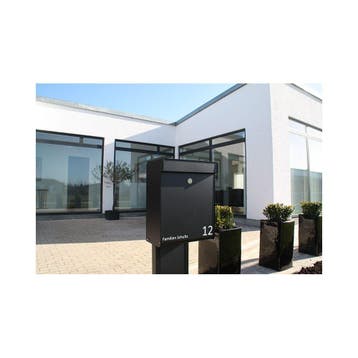 Allux Grundform design wandbrievenbus staal - zwart, Verzenden, Nieuw