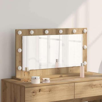 vidaXL Schmink Spiegel Artisan Eiken 80 x 45 x 18 cm, Verzenden, Nieuw
