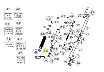 Royal Enfield BELLOW-FORK - 587871C Himalayan 410, Motoren, Verzenden, Nieuw