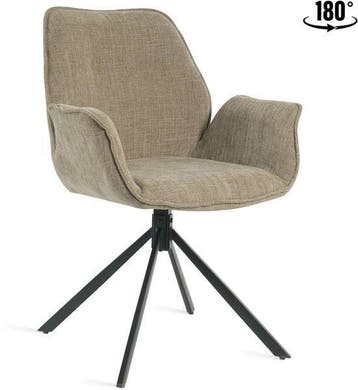 2dekans | Eetkamerstoel Lenny Taupe - Giga Meubel - Set van, Auto-onderdelen, Ophalen of Verzenden, Nieuw