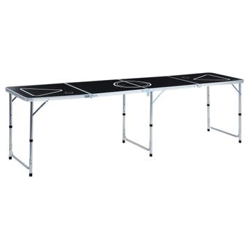 vidaXL Bierpongtafel inklapbaar 240 cm zwart, Verzenden, Nieuw
