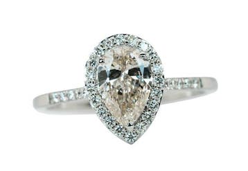 Zonder minimumprijs - Ring - 14 karaat Witgoud, J - 1.02ct., Nieuw