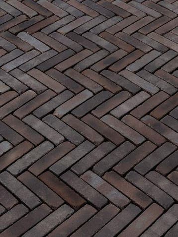 WF60 Ancona Antica gebakken waalformaat zwart-blauw-bruin..., Tuin en Terras, Ophalen of Verzenden, Nieuw, Keramiek, Klinkers