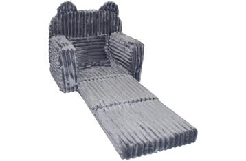 Kinderfauteuil Slaapbank Grijs | Teddy | Nieuw | Scherpe..., Kinderen en Baby's, Ophalen of Verzenden, Nieuw, Stoel