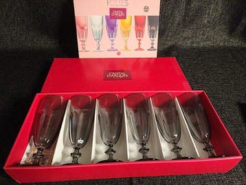 Cristal dArques - Champagneglas (6) - Rambouillet - Kristal, Antiek en Kunst