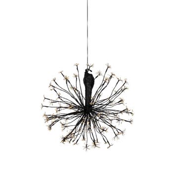 Kerst hanglamp bol zwart 60cm incl. LED met timer IP44 -, Verzenden, Nieuw