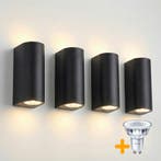 4 Stuks | Wandlamp / muurlamp / buitenlamp | Incl. 8x, Ophalen of Verzenden, Nieuw, Modern