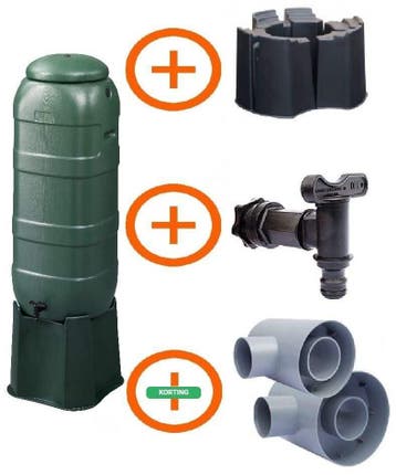 Regenton 100 liter Anzar actiepakket, Nieuw