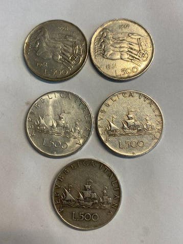 Italië. L.500 (Zonder minimumprijs)