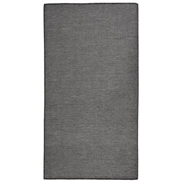 vidaXL Buitenkleed platgeweven 80x150 cm grijs, Verzenden, Nieuw, Grijs