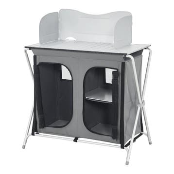 Campingkast Tullinge opvouwbaar 104,5x80x50,5 cm donkergrijs, Caravans en Kamperen, Kampeeraccessoires, Verzenden, Nieuw