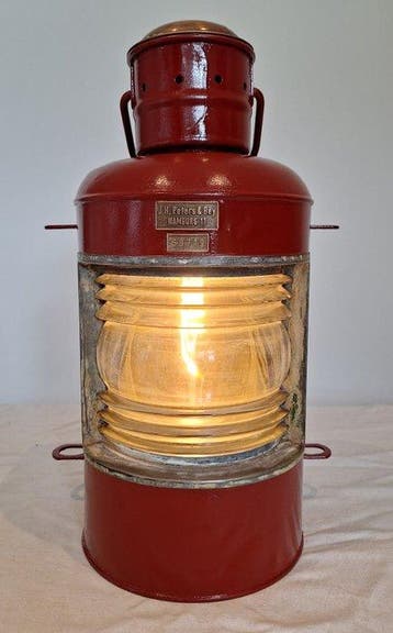 J.H. Peters & Bey - Hamburg Ships lamp, Navigation lamp -