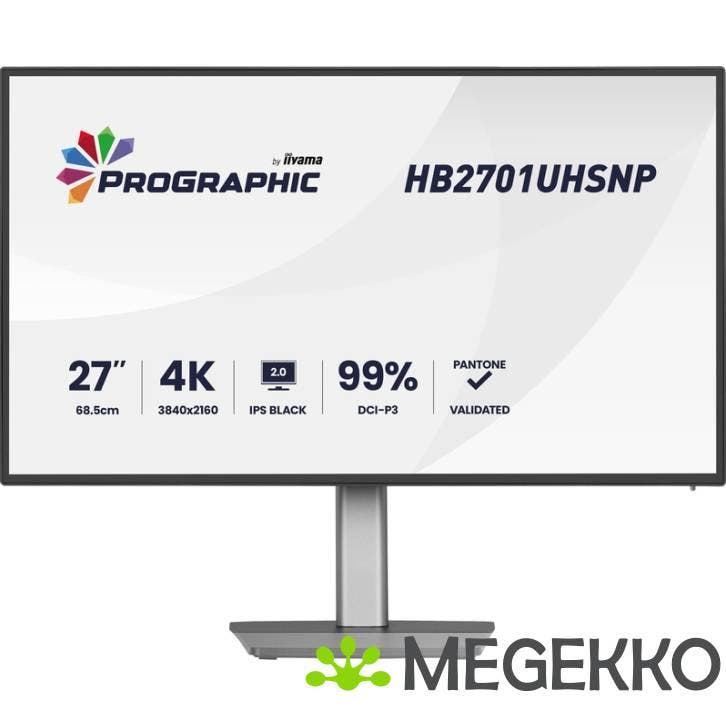 Iiyama ProGraphic HB2701UHSNP-B1 27  4K Ultra HD IPS-Black, Computers en Software, Monitoren, Nieuw, Verzenden